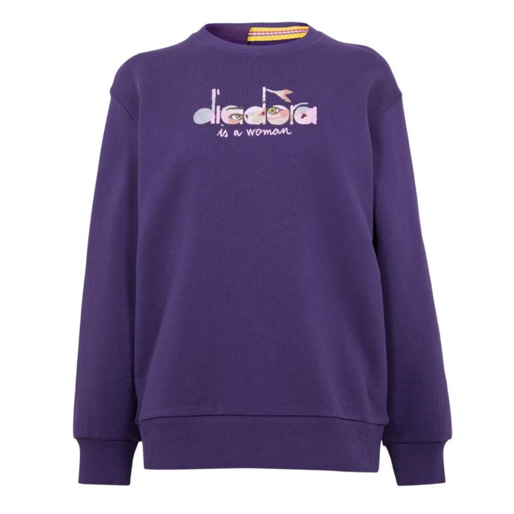 Diadora Womens/Ladies Ribbed Regular Long-Sleeved Sweatshirt / Purple